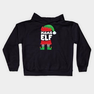 Mama Elf Christmas Kids Hoodie